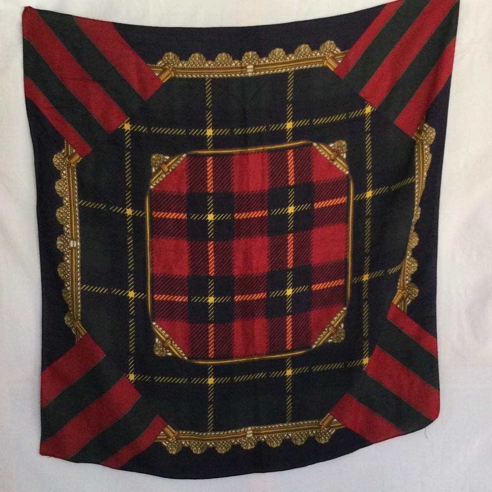 Plaid scarf. Multi color. 100% Rayon